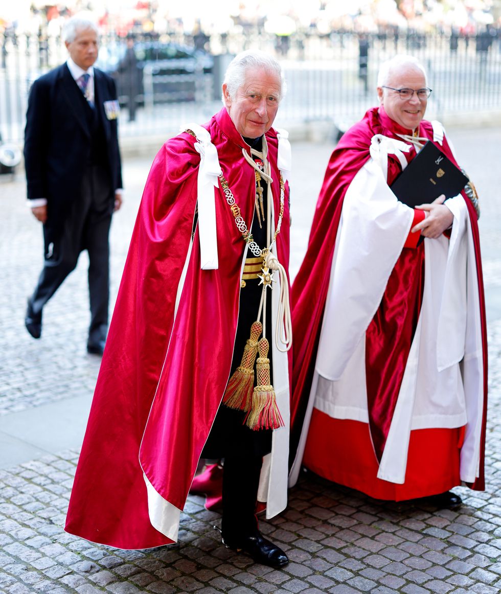 london, united kingdom may 24 embargoed for publication in uk newspapers until 24 hours after create date and time prince charles, prince of wales, great master of the honourable order of the bath, accompanied by the dean of westminster, the very reverend dr david hoyle, attends a service of installation of knights grand cross of the honourable order of the bath at westminster abbey on may 24, 2022 in london, england the most honourable order of the bath is an order of chivalry established as a military order by letters patent of george i on 18th may 1725 when the dean of westminster was made dean of the order in perpetuity and king henry viis lady chapel at westminster abbey was designated as the chapel of the order photo by max mumbyindigogetty images