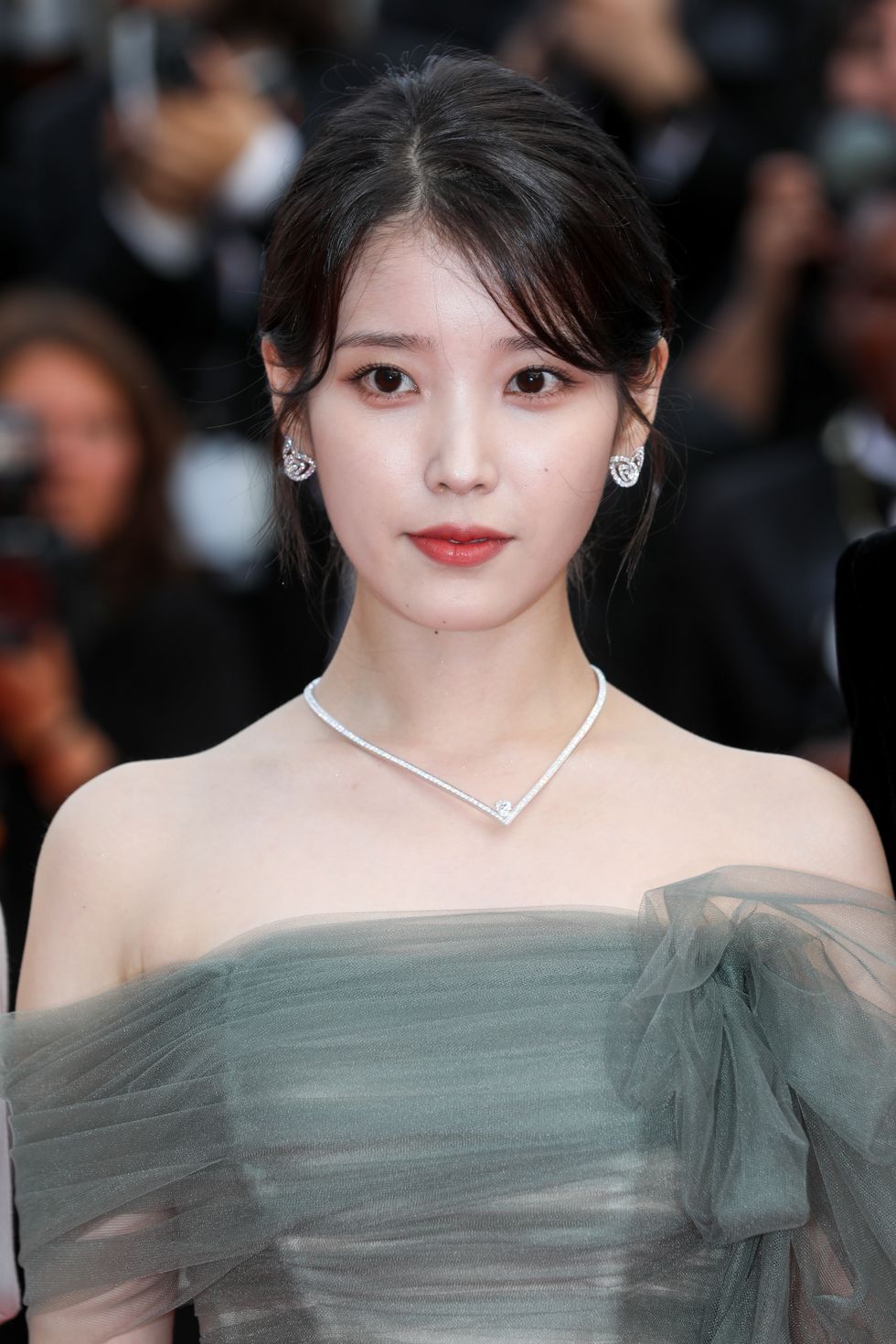 cannes, france may 26 lee ji eun attend the screening of broker les bonnes etoiles during the 75th annual cannes film festival at palais des festivals on may 26, 2022 in cannes, france photo by stephane cardinale corbiscorbis via getty images