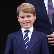 Prince George of Cambridge on the balcony of Buckingham Palace during the Platinum Jubilee Pageant on June 05, 2022 in London, England.