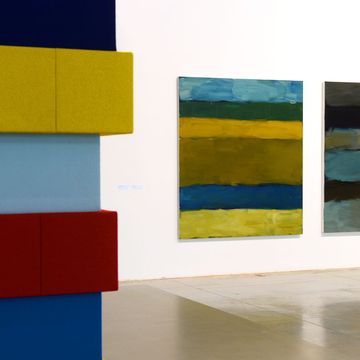 bologna, italy june 21 general view of irish american artist sean scully a wound in a dance with love exhibition at mambo modern art museum of bologna on june 21, 2022 in bologna, italy photo by roberto serra iguana pressgetty images