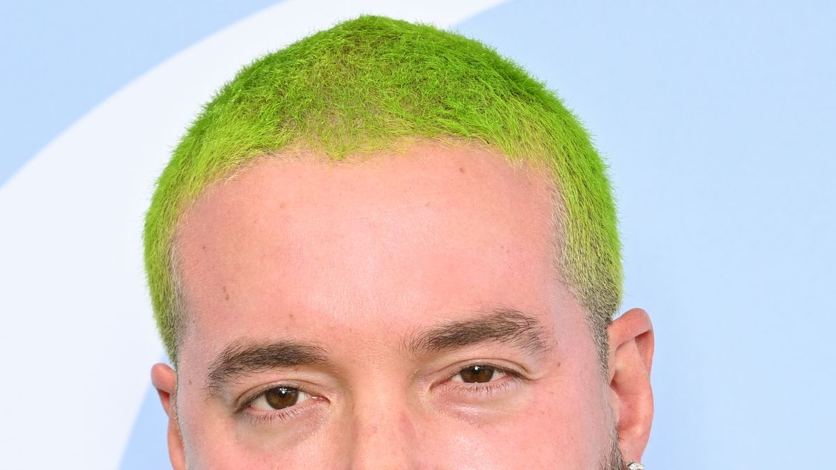 J Balvin Wears Neon Green Hair and Dad Sneakers to Dior Men's Show