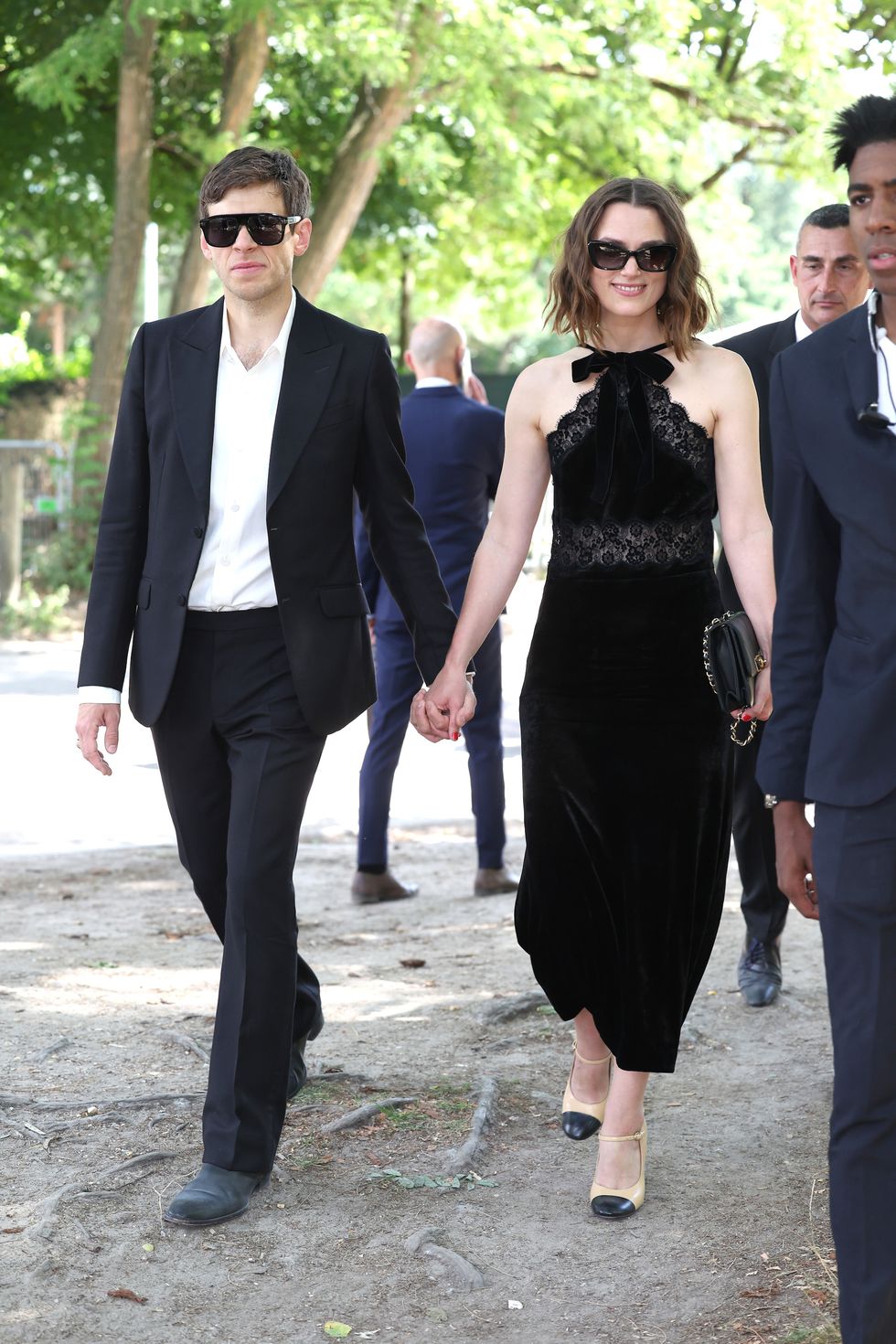 paris, france july 05 james righton and keira knightley attend the chanel couture fall winter 2022 2023 show as part of paris fashion week on july 05, 2022 in paris, france photo by jacopo raulegc images