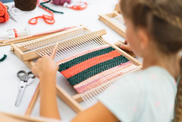 1 Set Weaving Loom Tools Tapestry Handcrafts Tools Wooden Crochet
