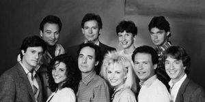 saturday night live    season 10    pictured back, l r jim belushi, christopher guest, mary gross, brad hall, front, l r gary kroeger, julia louis dreyfus, harry shearer, pamela stephenson, billy crystal, martin short    photo by nbcu photo banknbcuniversal via getty images via getty images
