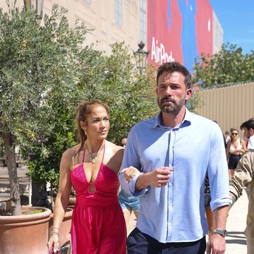 paris, france july 24 jennifer lopez and ben affleck are seen strolling near the louvre museum on july 24, 2022 in paris, france photo by pierre suugc images