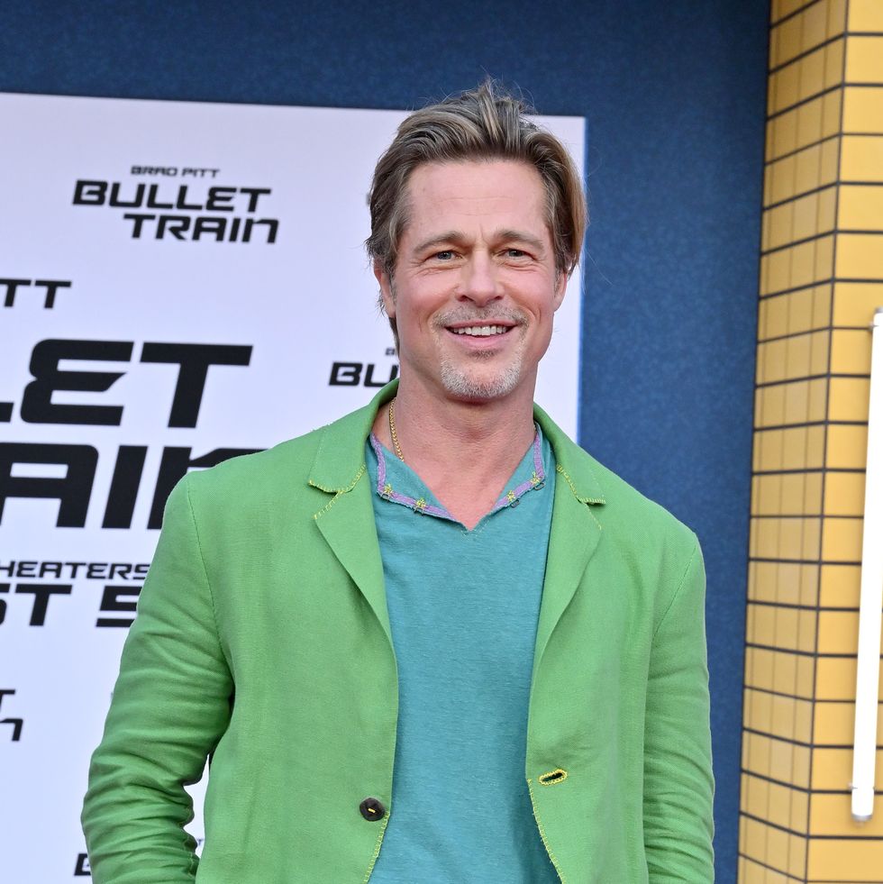 los angeles, california august 01 brad pitt attends the los angeles premiere of columbia pictures bullet train at regency village theatre on august 01, 2022 in los angeles, california photo by axellebauer griffinfilmmagic