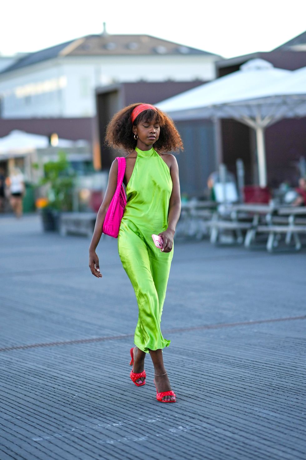 lime green and pink summer outfit idea