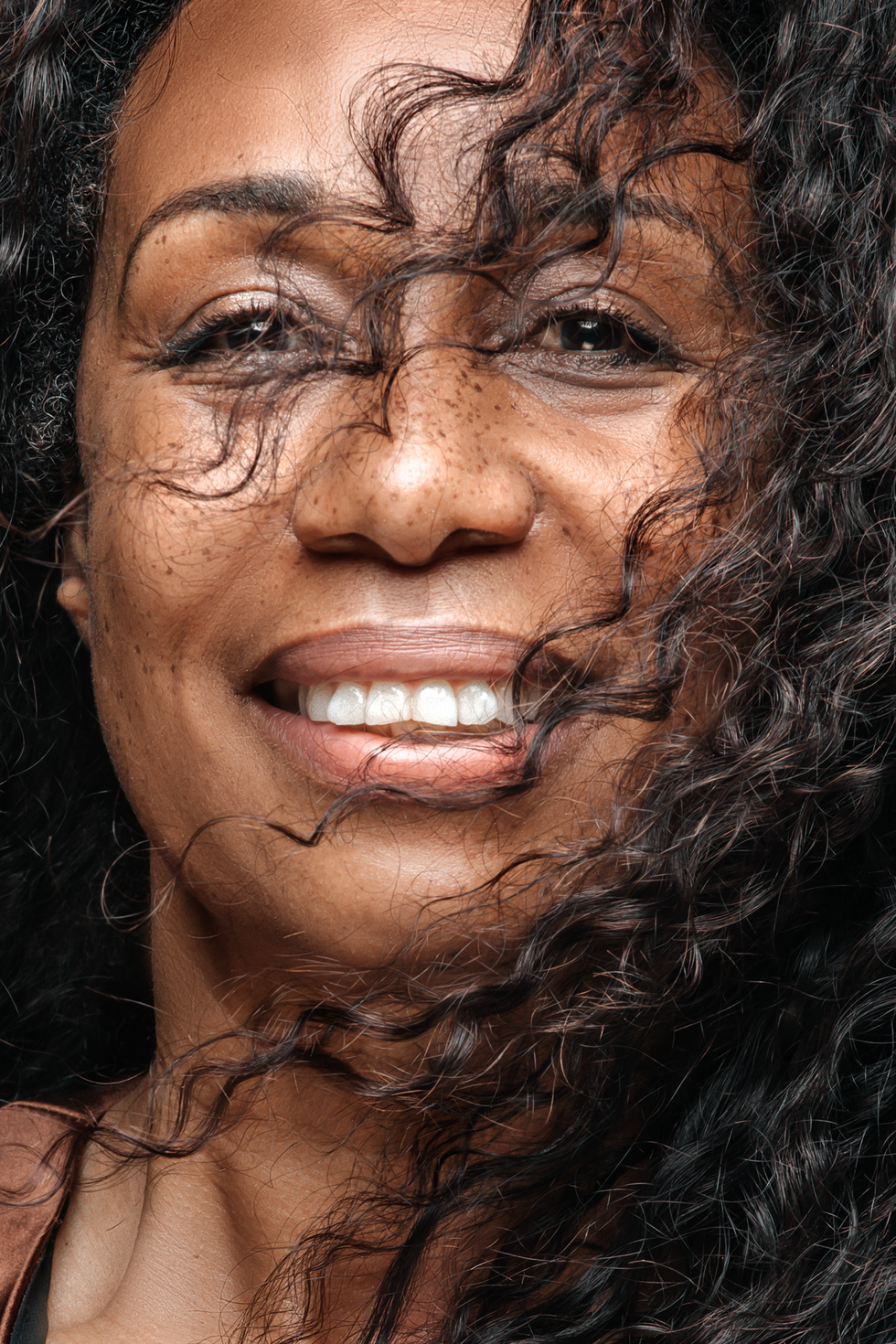 Headshot portrait of beautiful senior black woman