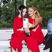 new york, new york   september 10 dove cameron l and kelsea ballerini attend  the prabal gurung fashion show during september 2022 new york fashion week the shows at united nations plaza on september 10, 2022 in new york city photo by michael stewartwireimage