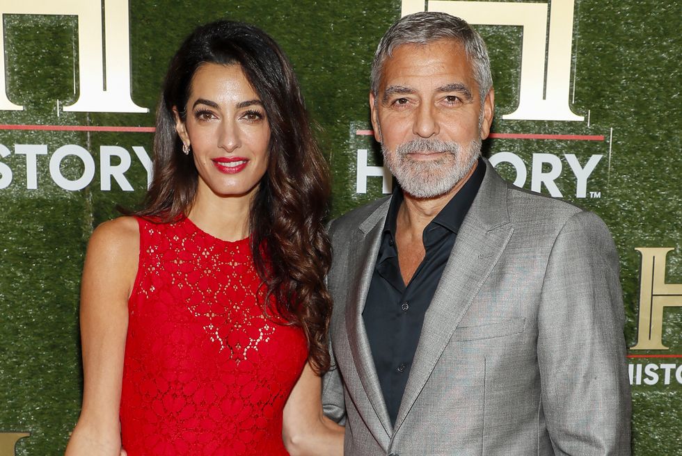 washington, dc september 24 amal clooney and george clooney attend historytalks 2022 on september 24, 2022 in washington, dc photo by paul morigigetty images for history