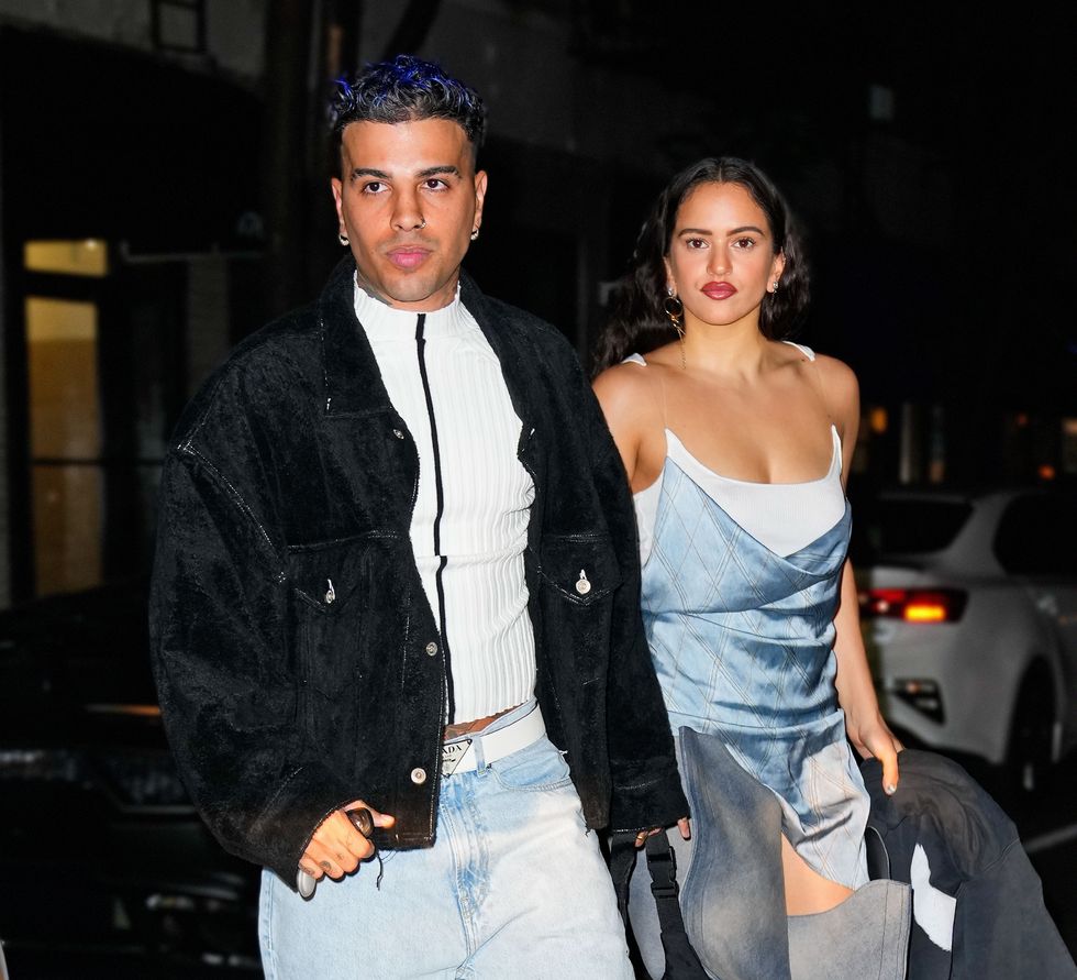Rosalía and Rauw Alejandro out in Los Angeles last night