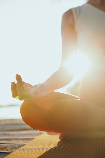 woman meditating