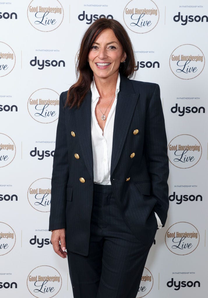 london, england october 14 davina mccall attends the good housekeeping live event celebrating 100 years of the magazine, in partnership with dyson on october 14, 2022 in london, england photo by mike marslandgetty images for good housekeeping live