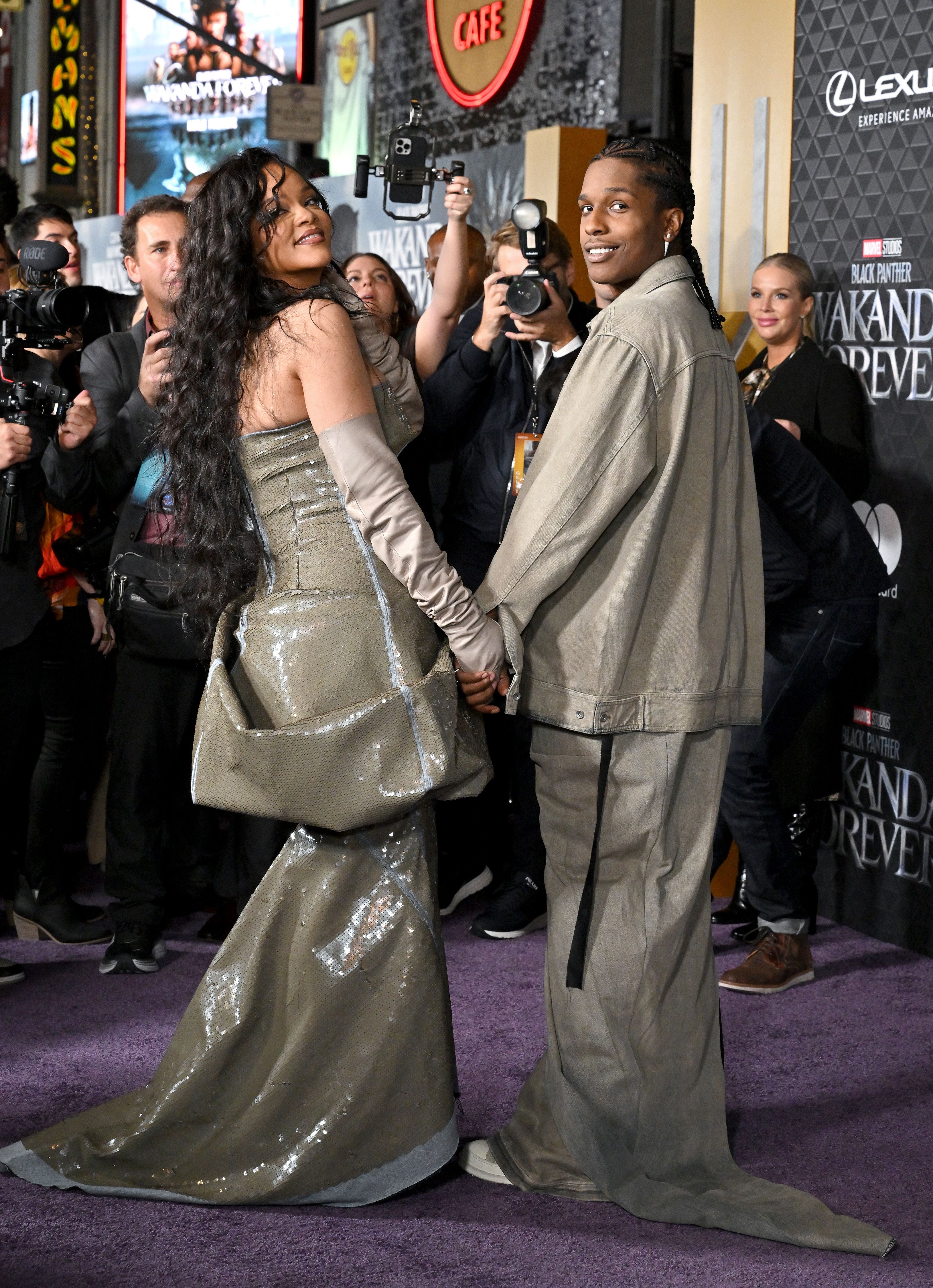 Rihanna and A$AP Rocky Are the Coolest Couple in Coordinating Red-Hot Looks