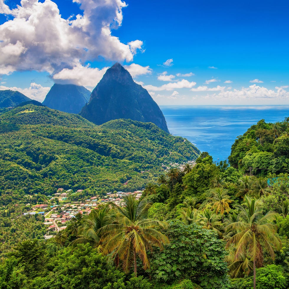 the pitons in st lucia