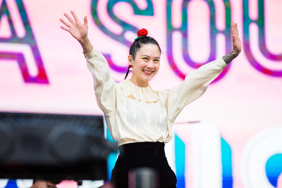 sao paulo, brazil november 6 singer michelle zauner member of japanese breakfast performs live on stage during primavera sound festival at distrito anhembi on november 6, 2022 in sao paulo, brazilphoto by mauricio santanagetty images