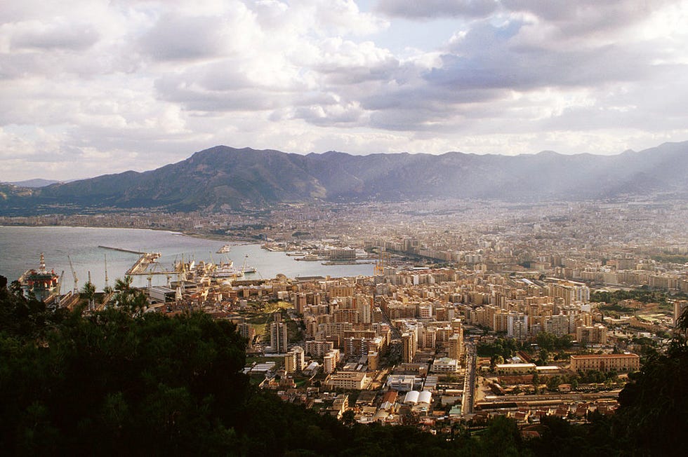 italy, sicily, palermo, overall city view, from monte pellegrino photo by education imagesuniversal images group via getty images