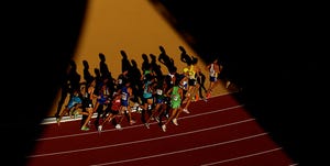guadalajara, mexico october 24 runners compete in the mens 5000m final during day 10 of the xvi pan american games at telcel athletics stadium on october 24, 2011 in guadalajara, mexico photo by al bellogetty images