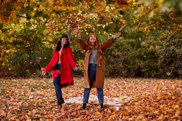 amigas en otoño