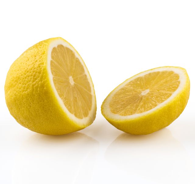 two halves of lemon