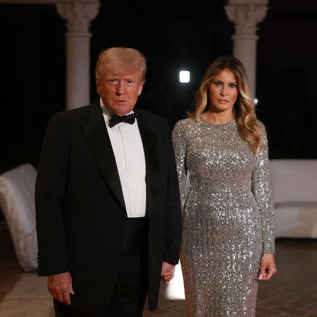 palm beach, florida december 31 former us president donald trump and former first lady melania trump arrive for a new years event at his mar a lago home on december 31, 2022 in palm beach, florida trump continues to run for a second term as the president of the united states photo by joe raedlegetty images