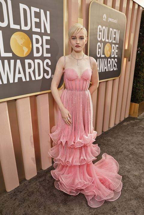 beverly hills, california january 10 80th annual golden globe awards pictured julia garner arrives at the 80th annual golden globe awards held at the beverly hilton hotel on january 10, 2023 in beverly hills, california photo by todd williamsonnbcnbc via getty images
