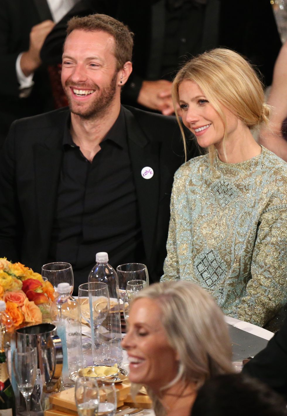 beverly hills, ca january 12 71st annual golden globe awards pictured l r singer chris martin and actress gwyneth paltrow at the 71st annual golden globe awards held at the beverly hilton hotel on january 12, 2014 photo by christopher polknbcnbcu photo banknbc