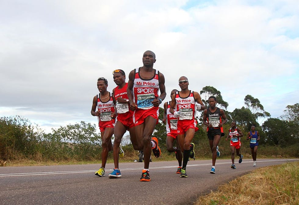 durban, south africa   june 03    during the 2012 comrades marathon on june 03, 2012 in south africa
the 2012 comrades marathon is starting at the city hall in pietermaritzburg and finishing at the sahara kingsmead cricket stadium in durban
photo by anesh debikygallo imagesgetty images