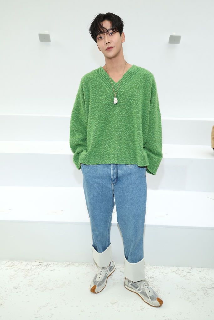 paris, france january 21 editorial use only for non editorial use please seek approval from fashion house rowoon kim attends the loewe menswear fall winter 2023 2024 show as part of paris fashion week on january 21, 2023 in paris, france photo by pascal le segretaingetty images