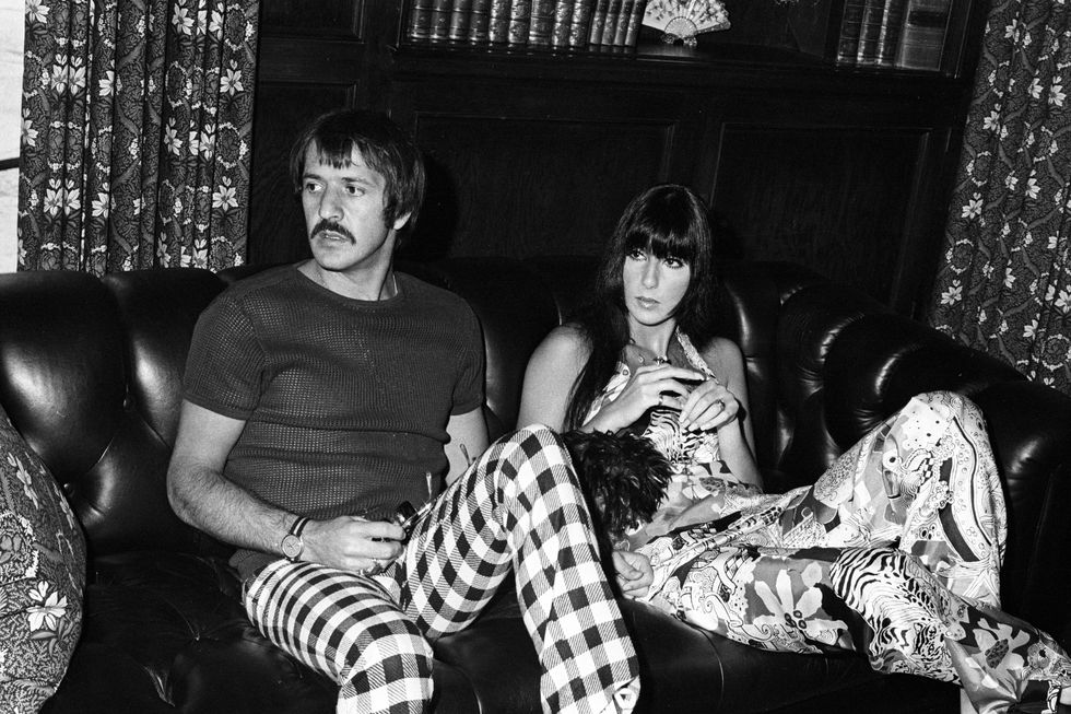 sonny and cher interviewed by womens wear daily at their home photo by fairchild archivepenske media via getty images