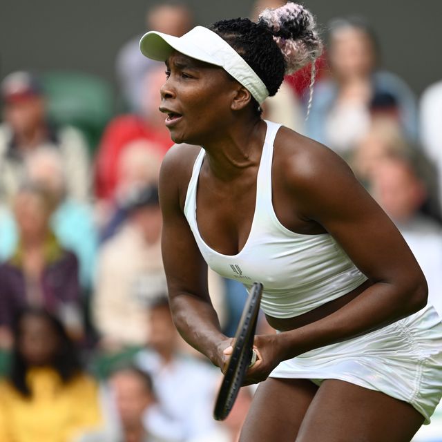 london, england july 03 venus williams of united states plays against elina svitolina of ukraine not seen in the women's singles first round match on day one of the championships wimbledon 2023 at all england lawn tennis and croquet club on july 03, 2023 in london, england photo by stringeranadolu agency via getty images
