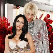 los angeles, california february 05 l r megan fox and machine gun kelly attend the 65th grammy awards on february 05, 2023 in los angeles, california photo by lester cohengetty images for the recording academy