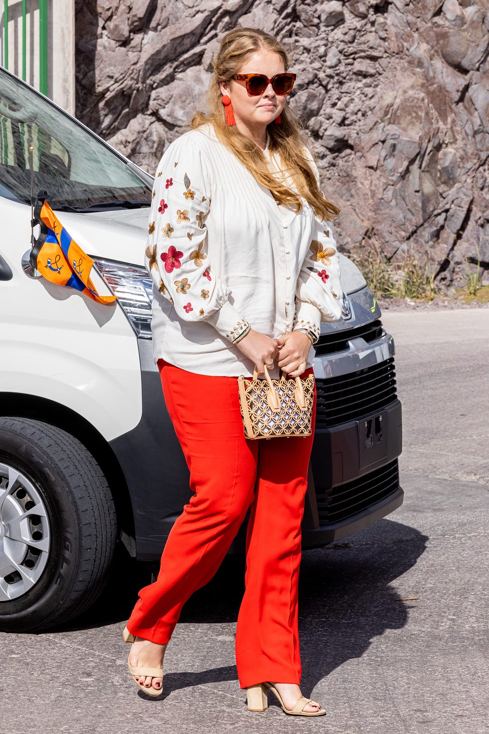 saba, bonaire, sint eustatius and saba february 09 catharina amalia, princess of orange at the harbor of saba during the dutch royal family tour of the dutch caribbean islands on february 9, 2023 in saba, bonaire, sint eustatius and saba photo by patrick van katwijkwireimage