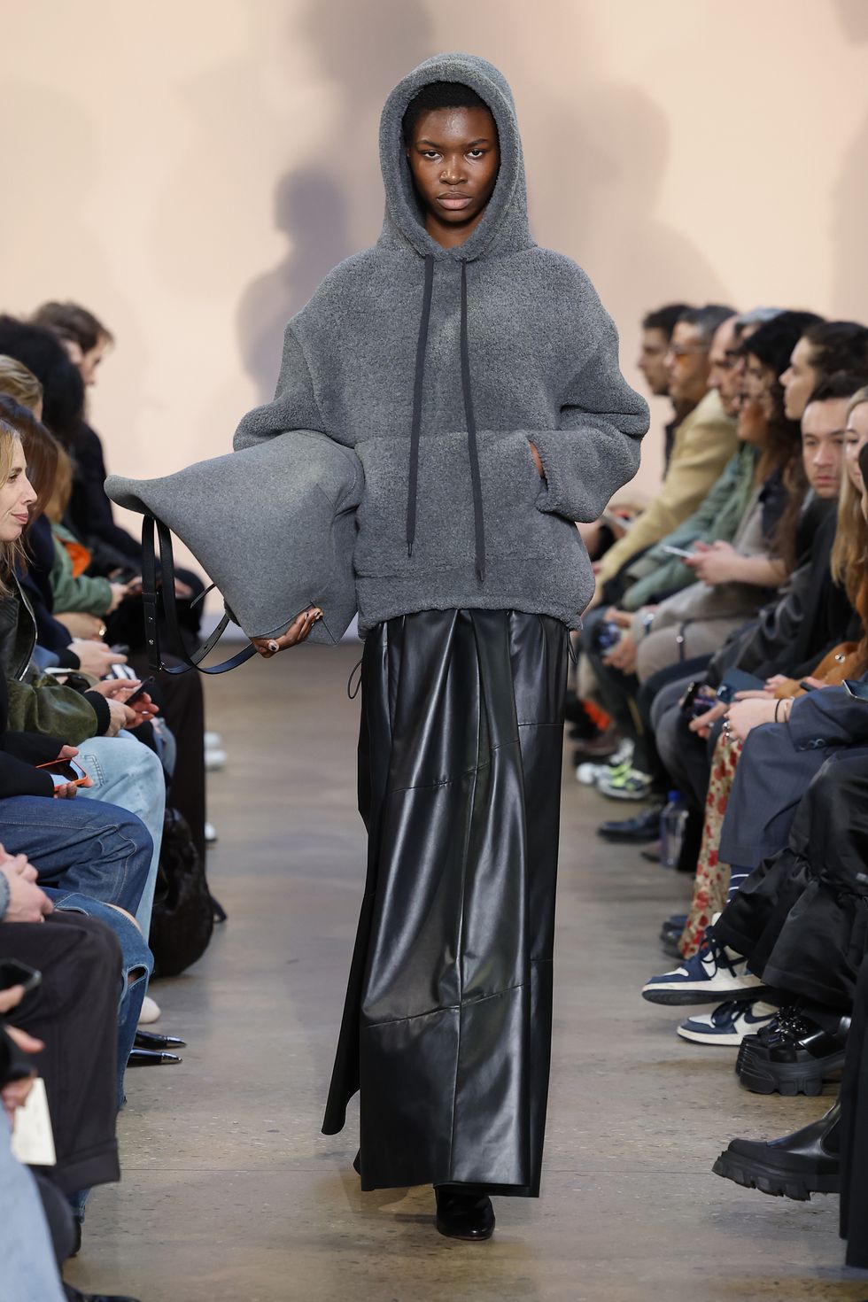 new york, usa february 11 a model walks the runway during the proenza schouler ready to wear fallwinter 2023 2024 fashion show as part of the new york fashion week on february 11, 2023 in ny photo by victor virgilegamma rapho via getty images