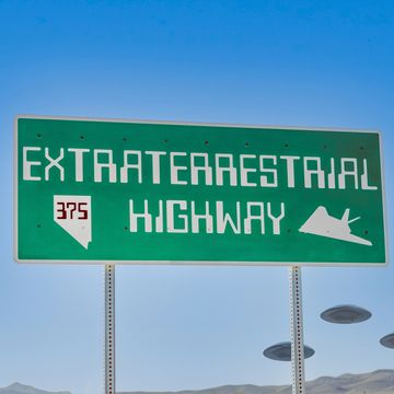 ufo flying saucers over the extraterrestrial highway in rachel nevada near area 51