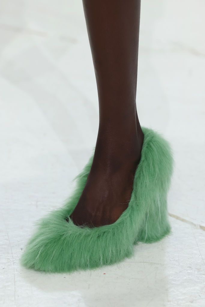 milan, italy february 25 shoe detail at the msgm fashion show during the milan fashion week womenswear fallwinter 20232024 on february 25, 2023 in milan, italy photo by pietro s dapranogetty images