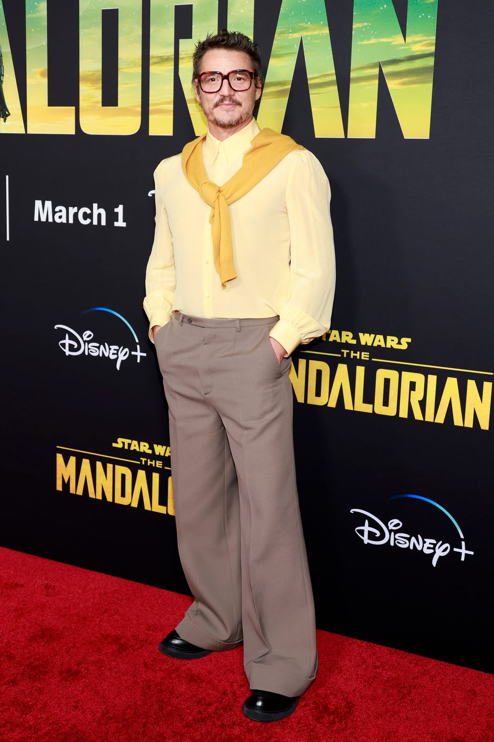 los angeles, california february 28: pedro pascal attends the los angeles premiere of disney+ the mandalorian season 3 at el capitan theatre on february 28, 2023 in los angeles, california. (photo by emma mcintyre/wireimage)