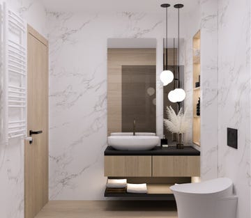 baño lujoso minimalista