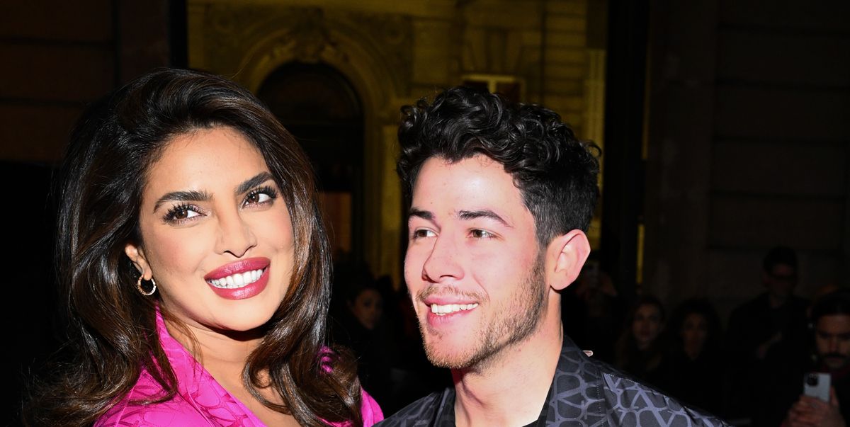 Priyanka Chopra and Nick Jonas Coordinate Looks for Valentino's Paris Show