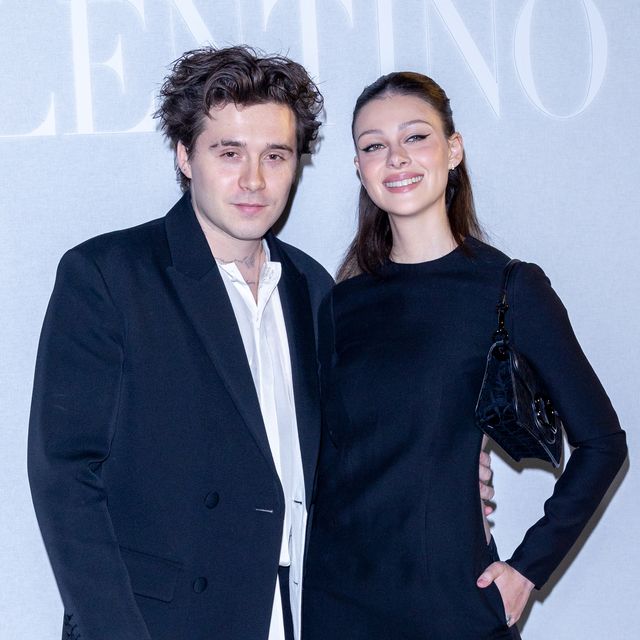 paris, france march 05 editorial use only for non editorial use please seek approval from fashion house l r brooklyn beckham and nicola peltz attend the valentino womenswear fall winter 2023 2024 show as part of paris fashion week on march 05, 2023 in paris, france photo by marc piaseckiwireimage