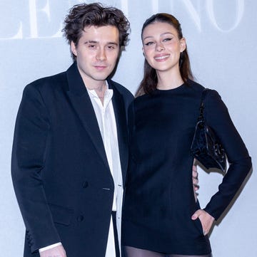 paris, france march 05 editorial use only for non editorial use please seek approval from fashion house l r brooklyn beckham and nicola peltz attend the valentino womenswear fall winter 2023 2024 show as part of paris fashion week on march 05, 2023 in paris, france photo by marc piaseckiwireimage