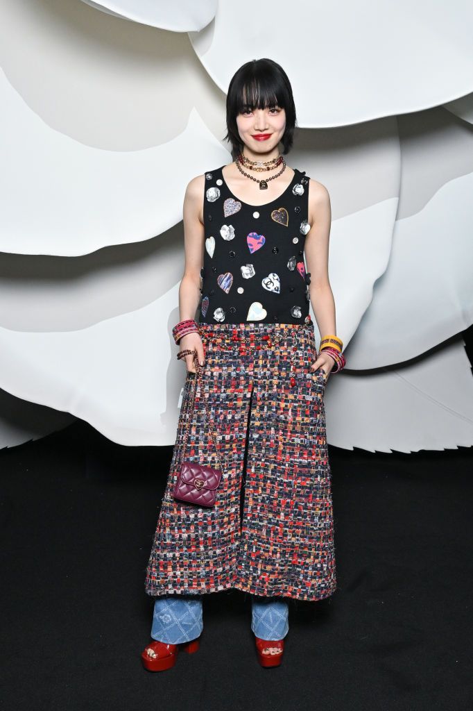 paris, france march 07 editorial use only for non editorial use please seek approval from fashion house nana komatsu attends the chanel womenswear fall winter 2023 2024 show as part of paris fashion week on march 07, 2023 in paris, france photo by stephane cardinale corbiscorbis via getty images