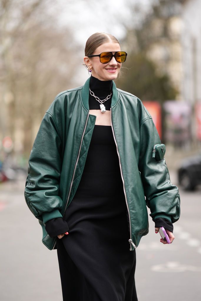 Bomber Jacket Women Faux Leather Bomber Jackets 2023 Fashion Fall