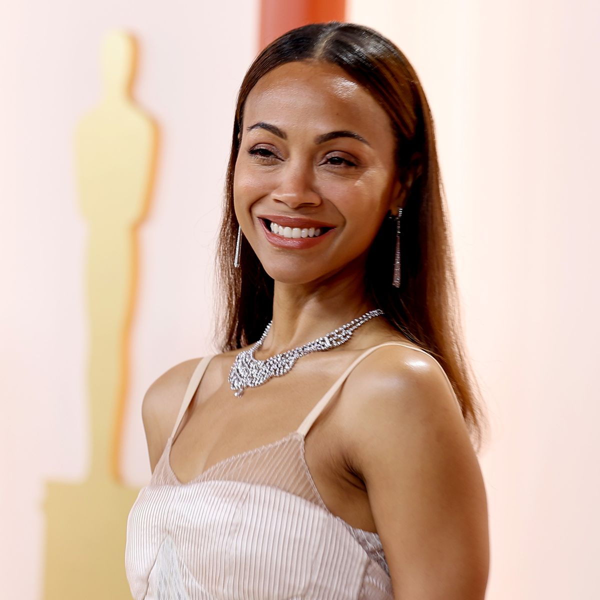 hollywood, california march 12 zoe saldana attends the 95th annual academy awards on march 12, 2023 in hollywood, california photo by mike coppolagetty images
