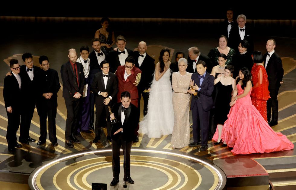hollywood, california march 12 jonathan wang accepts the best picture award for everything everywhere all at once onstage during the 95th annual academy awards at dolby theatre on march 12, 2023 in hollywood, california photo by kevin wintergetty images
