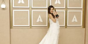 hollywood, california march 12 michelle yeoh, winner of the best actress in a leading role award for everything everywhere all at once, poses in the press room during the 95th annual academy awards on march 12, 2023 in hollywood, california photo by mike coppolagetty images