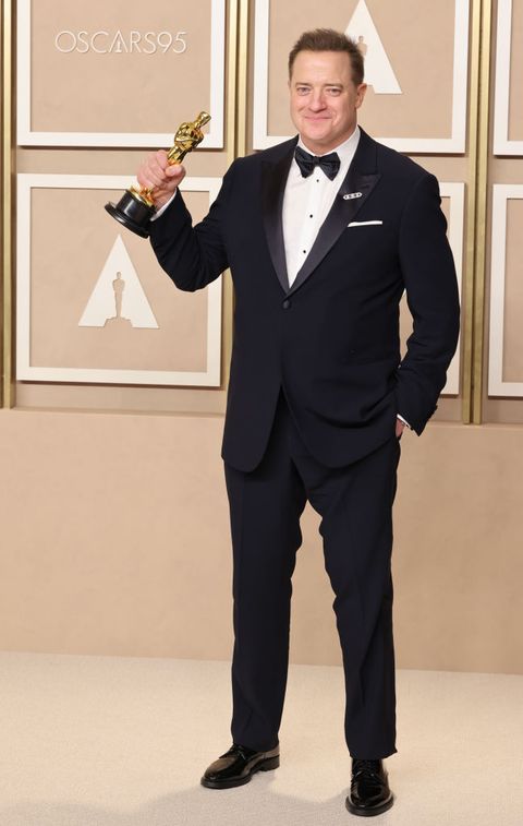 hollywood, california march 12 brendan fraser, winner of the best actor in a leading role award for ’the whale’, poses in the press room during the 95th annual academy awards at ovation hollywood on march 12, 2023 in hollywood, california photo by rodin eckenrothgetty images