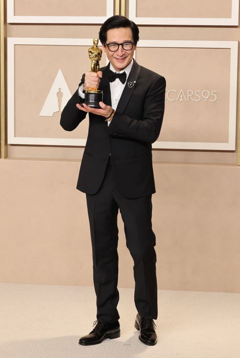 hollywood, california march 12 ke huy quan, winner of easiest actor in a supporting function award for ‘everything all over without warning’ poses in the press room for the length of the Ninety fifth annual academy awards at ovation hollywood on march 12, 2023 in hollywood, california photo by rodin eckenrothgetty photos