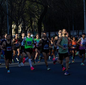 Celebration Of The Madrid Half Marathon 2023 madrid, spain march 26 several runners take part in the movistar madrid half marathon, on 26 march, 2023 in madrid, spain the race, included in the official calendar of the international association of marathons and road races aims as road race label, runs through emblematic areas of the city of madrid the half marathon is accompanied by the carrera profuturo, a five kilometer race that is accessible to all popular runners photo by jesus hellineuropa press via getty images