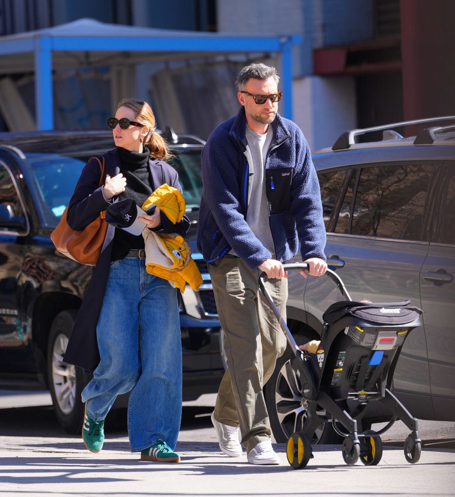 Jennifer Lawrence Makes Mom Jeans Look Chic on Outing with Baby Son